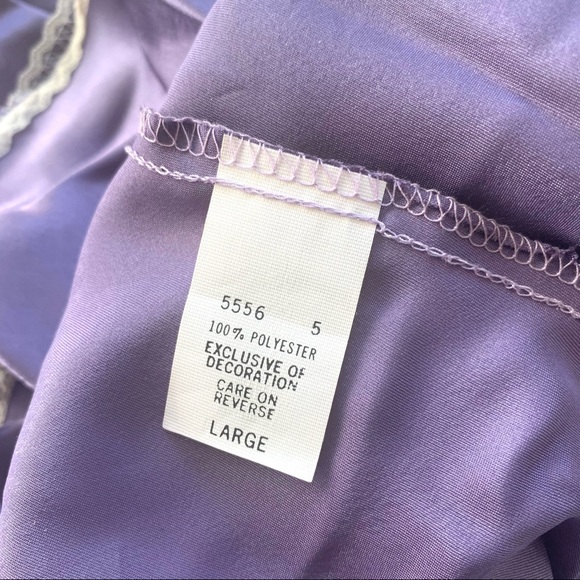 Vintage NWOT Purple Floral Lacy High Cut Ruffle Lingerie Body Suit - Picture 4 of 5